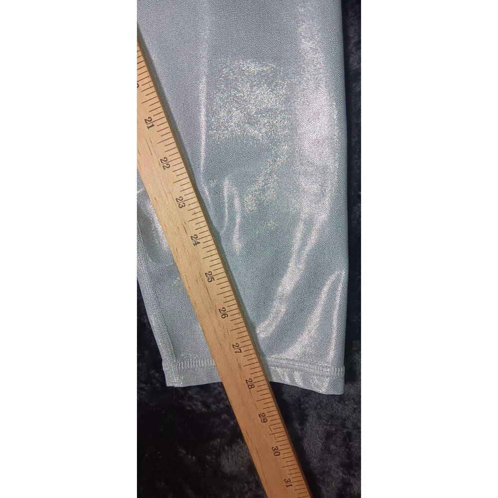 Old Navy Active Powersoft Extra High Rise Leggings 2XL Silver Blue Shimmer Yoga - Picture 9 of 13